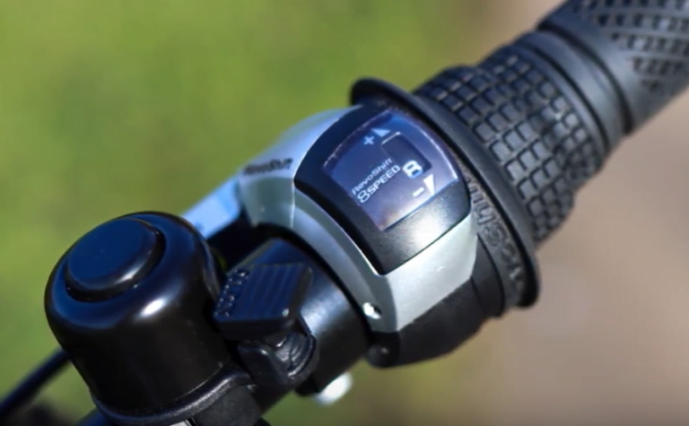 Raleigh Stow-e-way Revo Twist Shifter on Fully equipped folding ebike