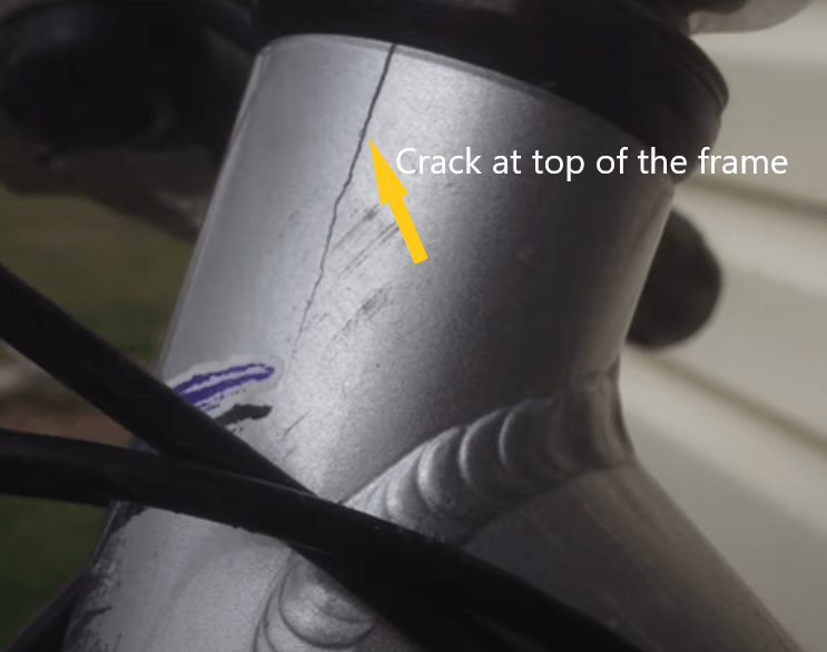 cracked headset on secondhand bike